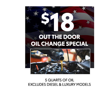 18 USD oil change special