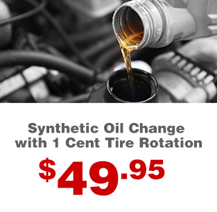 Synthetic Oil Change with 1 Cent Tire Rotation