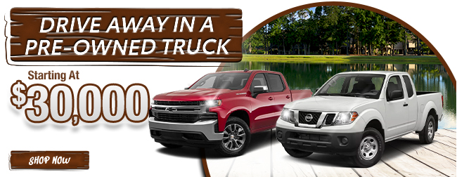 pre-owned trucks from $30,000