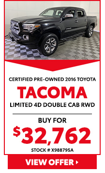 2016 toyota tacoma limited 4d double cab rwd