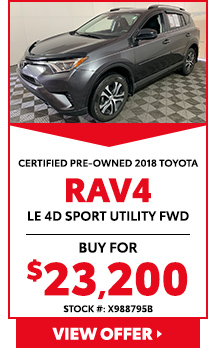 2018 Toyota RAV4 LE 4D Sport Utility FWD 