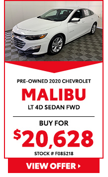 Pre-Owned 2020 Chevrolet Malibu LT 4D Sedan FWD