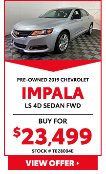 Pre-Owned 2019 Chevrolet Impala LS 4D Sedan FWD