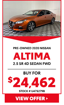 Pre-Owned 2020 Nissan Altima 2.5 SR 4D Sedan FWD