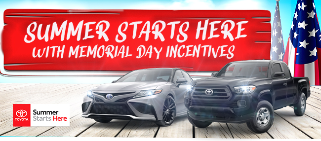 Summer starts here with memorial day incentives