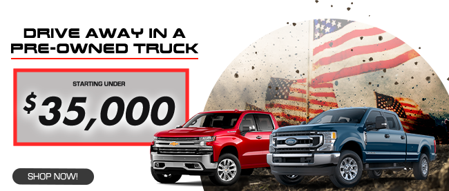 pre-owned trucks from $35,000