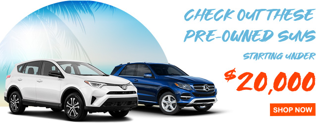 pre-owned SUVs from $20,000
