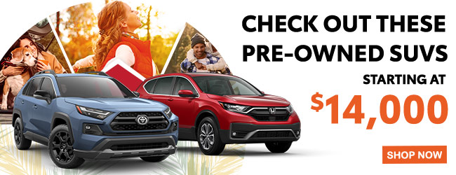 check out these pre-owned SUVs starting under $15,000