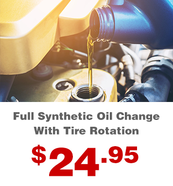 Full Synthetic Oil Change with 1 center Tire Rotation