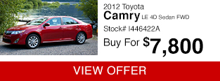 Pre-Owned 2012 Toyota Camry LE 4D Sedan FWD