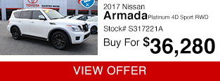 Pre-Owned 2017 Nissan Armada Platinum 4D Sport Utility RWD