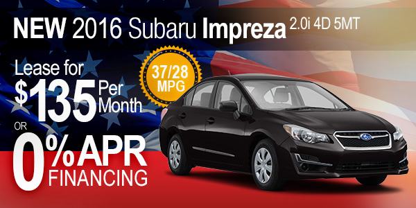 New 2016 Subaru Impreza 2.0i 4D 5MT