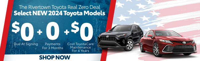 Real Zero Deal on select NEW 2024 Toyota Models