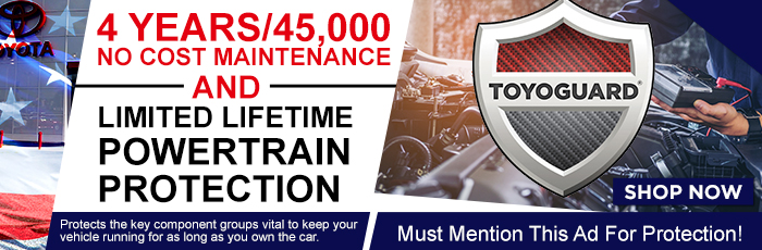 4 Years/45,000 No Cost Maintenance  &  Limited Lifetime Powertrain Protection