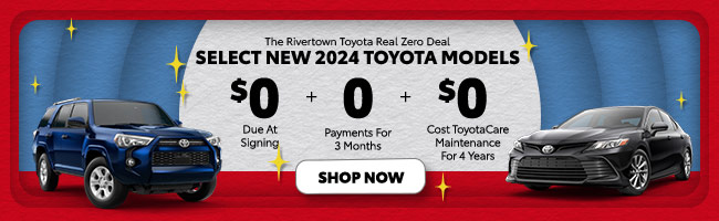 Real Zero Deal on select NEW 2024 Toyota Models