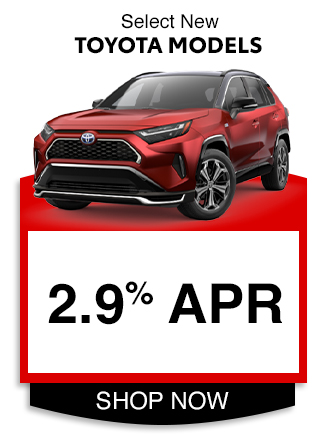 select Toyota models at 2.9% apr