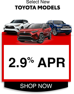 select Toyota models at 2.9% apr