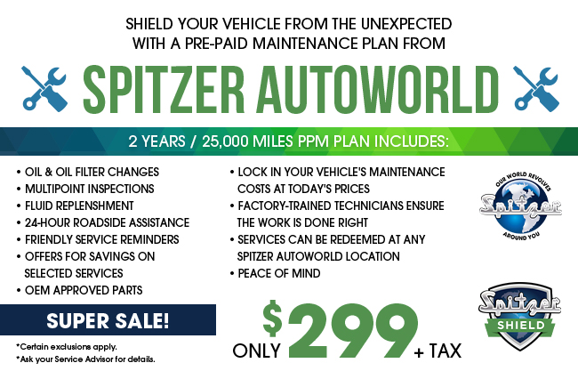 Spitzer Autoworld - 2 year 25k miles PPM Plan
