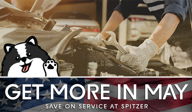 Get more in May - Save on service at Spitzer