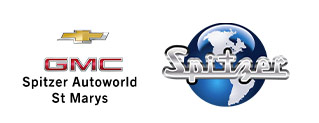 Chevy GMC Spitzer Autoworld St Mary logos