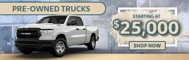 Pre-owned trucks starting at 25k