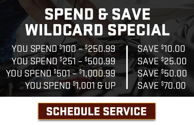 Spend and save wildcard special