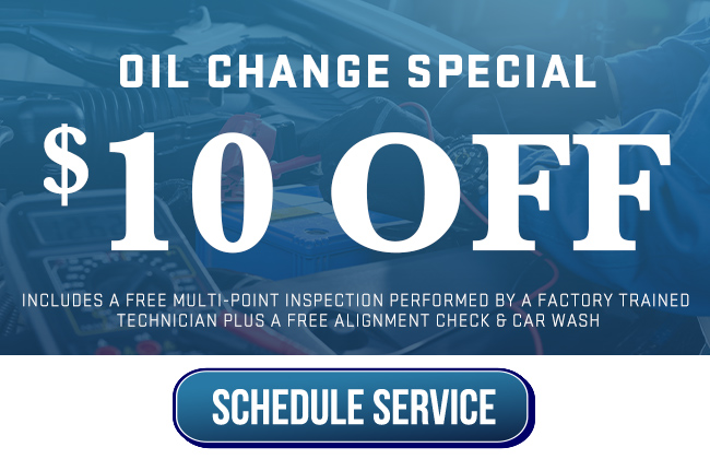oil change special, includes free multi-point inspection