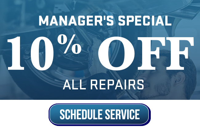 manager's special, percent off all repairs