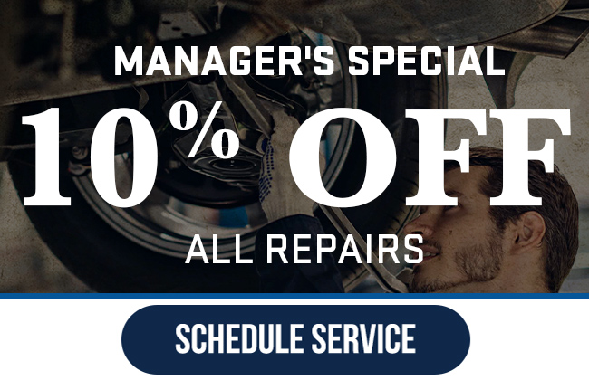 manager's special, percent off all repairs