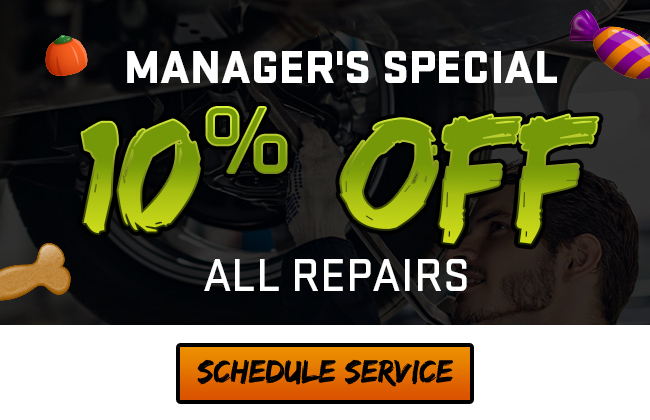 manager's special, percent off all repairs