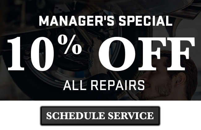 manager's special, percent off all repairs