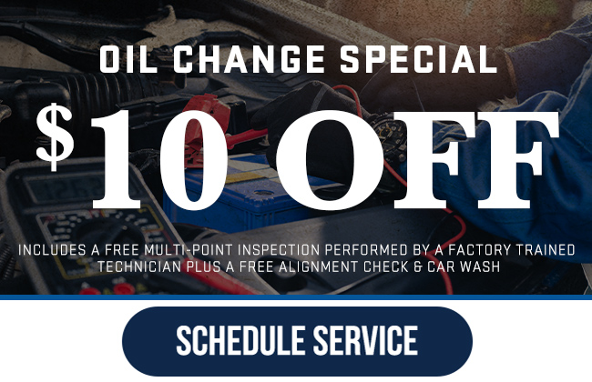 oil change special, includes free multi-point inspection