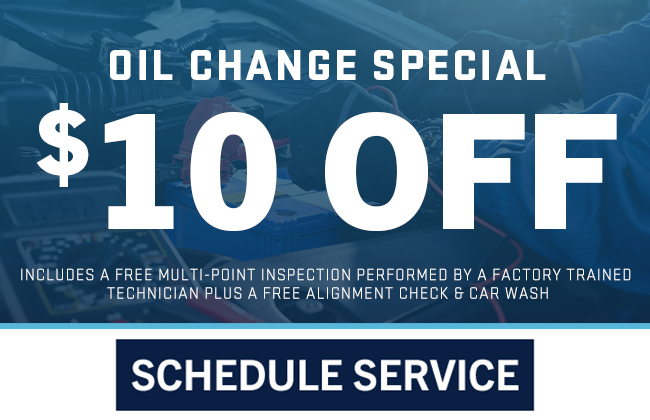 oil change special, includes free multi-point inspection