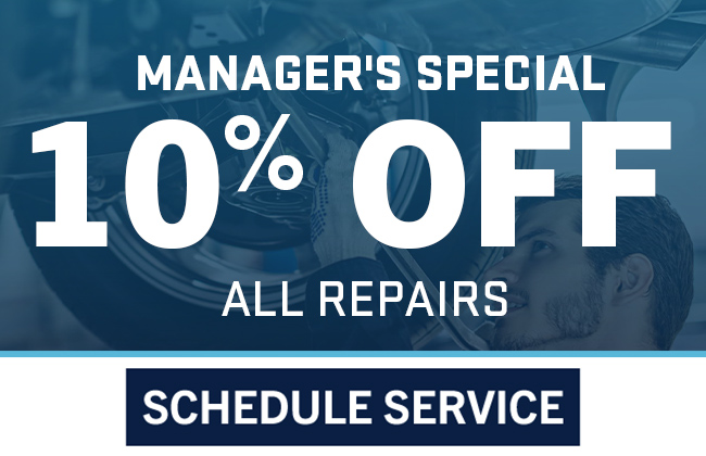 manager's special, percent off all repairs