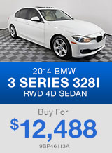 PRE-OWNED 2014 BMW 3 SERIES 328I RWD 4D SEDAN Buy For $12,488