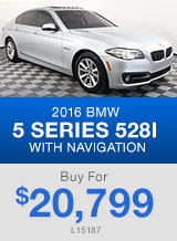 CERTIFIED PRE-OWNED 2016 BMW 5 SERIES 528I WITH NAVIGATION Buy For $20,883