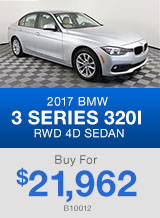 CERTIFIED PRE-OWNED 2017 BMW 3 SERIES 320I RWD 4D SEDAN Buy For $21,962