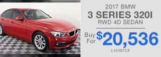 CERTIFIED PRE-OWNED 2017 BMW 3 SERIES 320I RWD 4D SEDAN Buy For $20,536