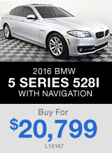 CERTIFIED PRE-OWNED 2016 BMW 5 SERIES 528I WITH NAVIGATION Buy For $20,883