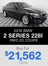 CERTIFIED PRE-OWNED 2016 BMW 2 SERIES 228I RWD 2D COUPE Buy For $21,562