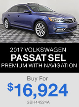 PRE-OWNED 2017 VOLKSWAGEN PASSAT SEL PREMIUM WITH NAVIGATION Buy For $16,962