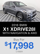 PRE-OWNED 2016 BMW X1 XDRIVE28I WITH NAVIGATION & AWD Buy For $17,998