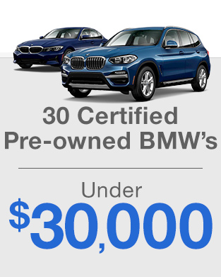 30 Certified Pre-owned BMW’s