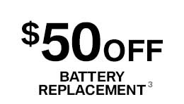 $50 Off Battery Replacement