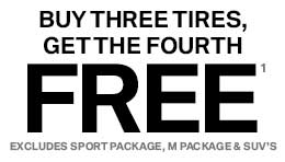 Buy 3 Tires, Get The Fourth Free