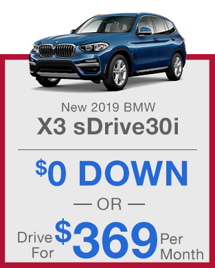 New 2018 BMW X3 sDrive30i | $279