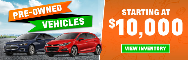 special pricing on pre-owned vehicles at Amherst Chevy