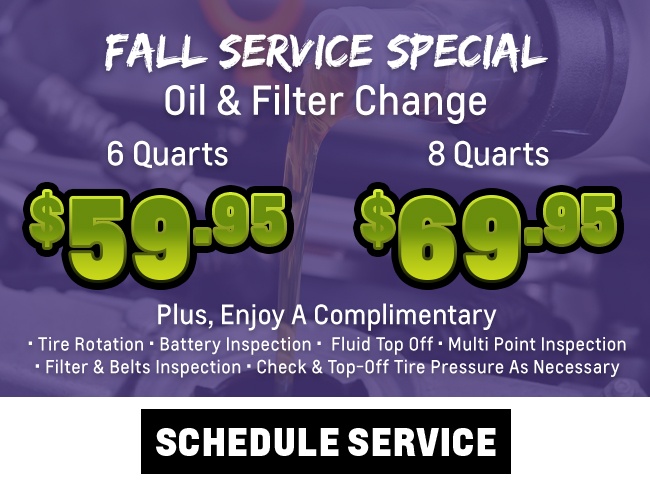 Fall Service - Oil and filter change
