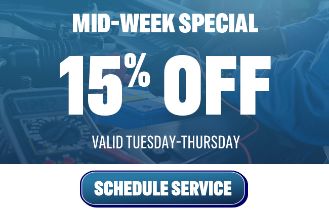 Mid-Week Special: 15% off service