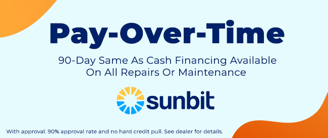 Sunbit pay over time program for repairs and service